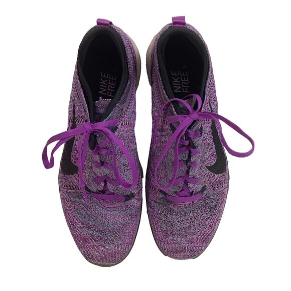Nike TR 5 Flyknit - Women's Sz 9.5 - Purple Lightweight Running Shoes 718785-501 - Picture 4 of 8